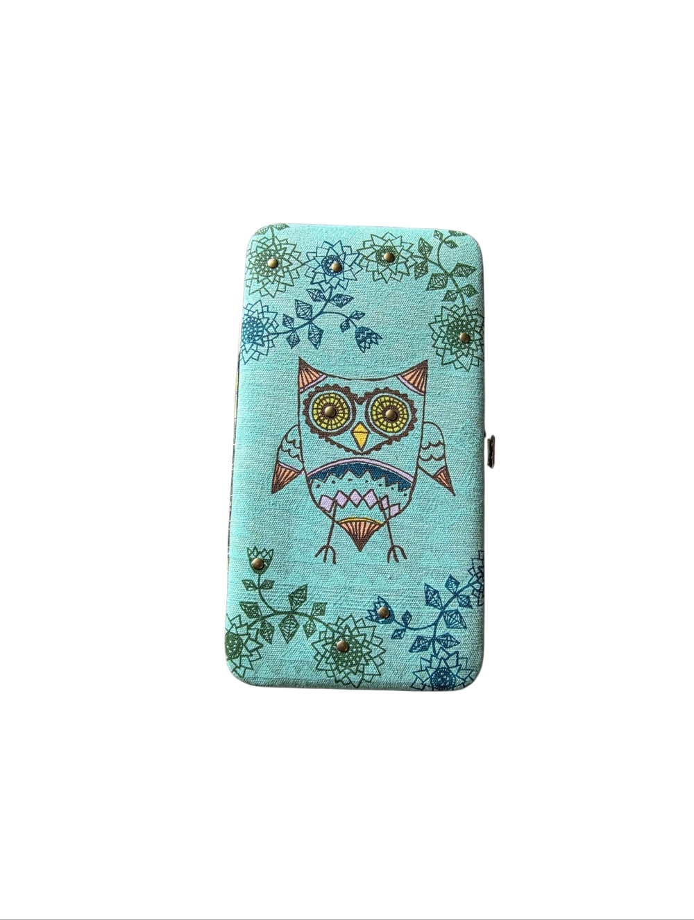 Claire's Owl Wallet Floral Auto Latch